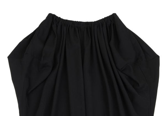 LIMI feu Wool Gabardine Gather Waist Pants Black Size S