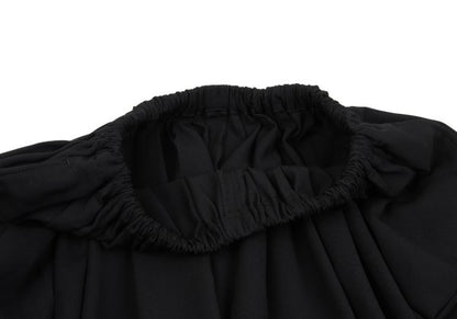 LIMI feu Wool Gabardine Gather Waist Pants Black Size S