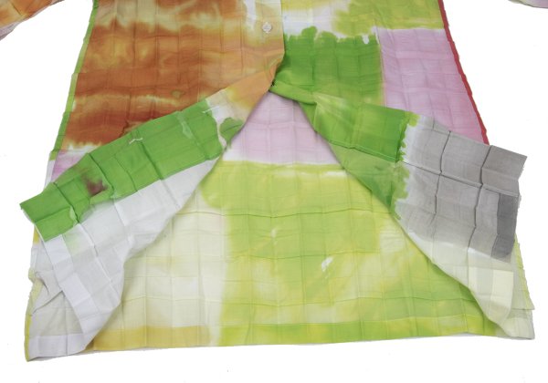 ISSEY MIYAKE Pleated Colorful Print Shirt Multi Size 2