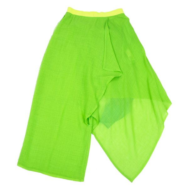 Yohji Yamamoto FEMME 14SS Silk Drape Pants Green Size 1