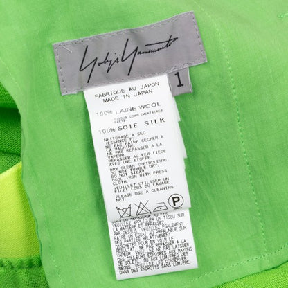 Yohji Yamamoto FEMME 14SS Silk Drape Pants Green Size 1