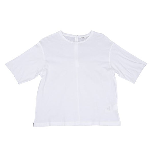 Acne Studios Cotton Zip Neck T-Shirt White Size XS