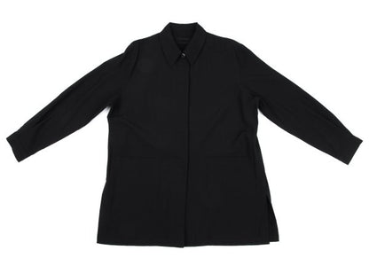 HOMMA Wool Fly Front Shirt Jacket Black Size M