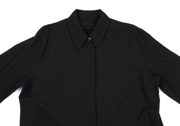 HOMMA Wool Fly Front Shirt Jacket Black Size M