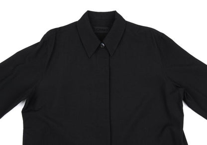 HOMMA Wool Fly Front Shirt Jacket Black Size M