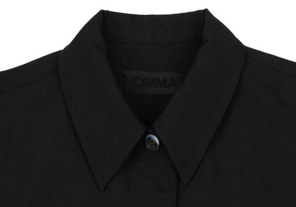 HOMMA Wool Fly Front Shirt Jacket Black Size M