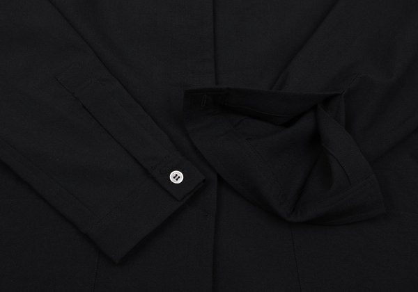 HOMMA Wool Fly Front Shirt Jacket Black Size M