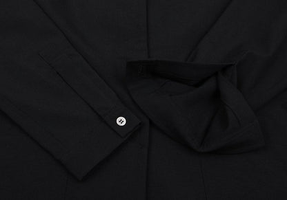 HOMMA Wool Fly Front Shirt Jacket Black Size M