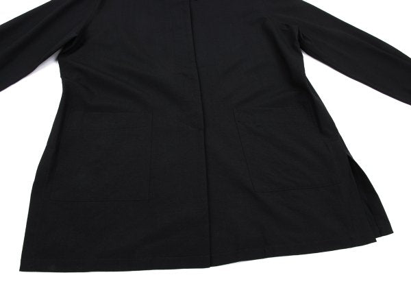 HOMMA Wool Fly Front Shirt Jacket Black Size M