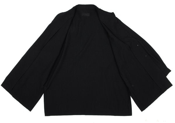 HOMMA Wool Fly Front Shirt Jacket Black Size M