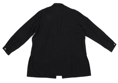 HOMMA Wool Fly Front Shirt Jacket Black Size M