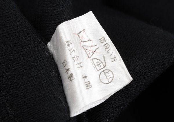 HOMMA Wool Fly Front Shirt Jacket Black Size M