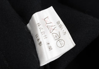 HOMMA Wool Fly Front Shirt Jacket Black Size M