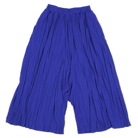 ZUCCA Wrinkle Pleated Wide Sarouel Pants Blue Size M