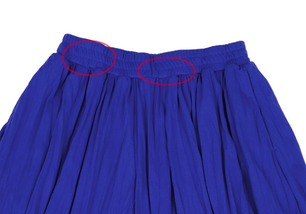 ZUCCA Wrinkle Pleated Wide Sarouel Pants Blue Size M