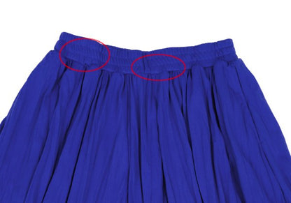 ZUCCA Wrinkle Pleated Wide Sarouel Pants Blue Size M