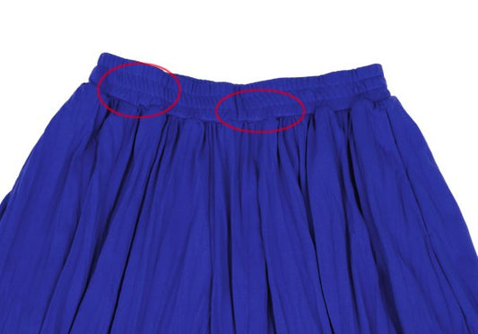 ZUCCA Wrinkle Pleated Wide Sarouel Pants Blue Size M