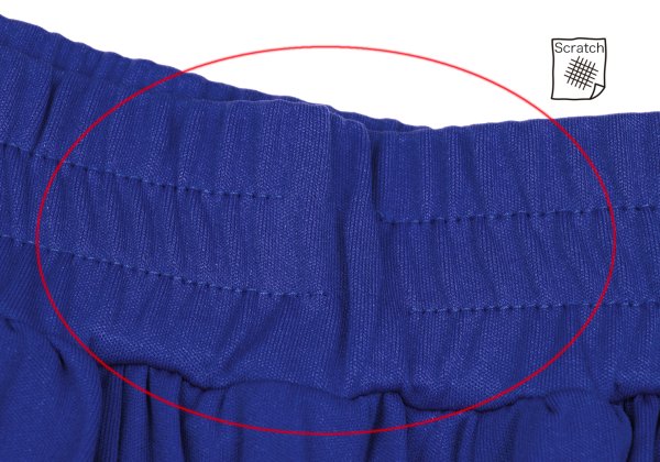 ZUCCA Wrinkle Pleated Wide Sarouel Pants Blue Size M