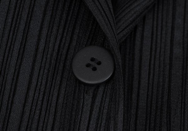 PLEATS PLEASE Ribbed Long Sleeve Jacket Black Size 4