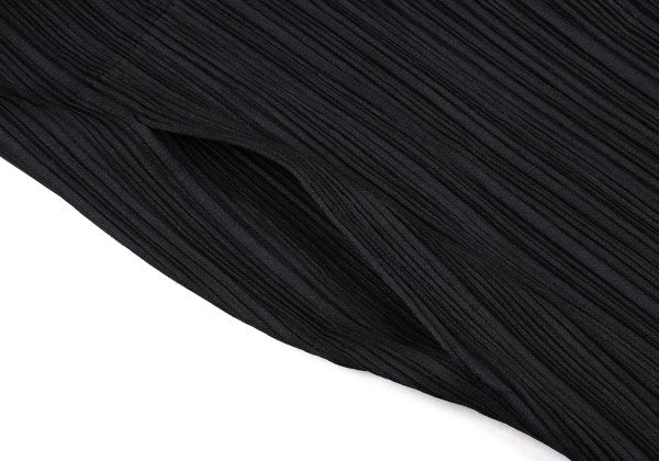 PLEATS PLEASE Ribbed Long Sleeve Jacket Black Size 4