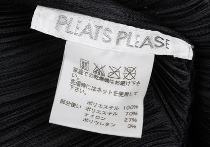 PLEATS PLEASE Ribbed Long Sleeve Jacket Black Size 4