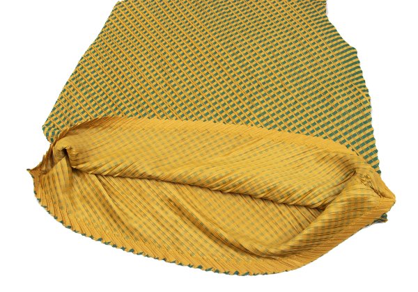 PLEATS PLEASE Poly Check Angled Pleats Tank Top Green Size 3