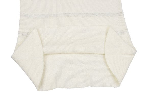 HELMUT LANG Openwork Stripe Boat Neck Knit Ivory Size M