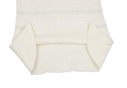 HELMUT LANG Openwork Stripe Boat Neck Knit Ivory Size M