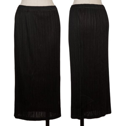 PLEATS PLEASE Mesh Pleated Layered Skirt Black Size 4