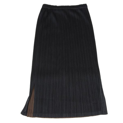 PLEATS PLEASE Mesh Pleated Layered Skirt Black Size 4