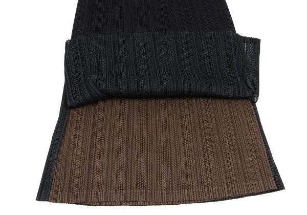 PLEATS PLEASE Mesh Pleated Layered Skirt Black Size 4