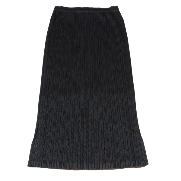 PLEATS PLEASE Mesh Pleated Layered Skirt Black Size 4