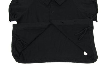 Yohji Yamamoto NOIR Cotton Drawstring Blouse Black Size 2