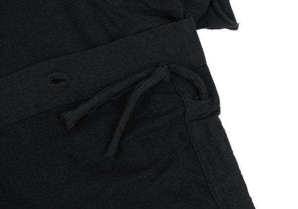 Yohji Yamamoto NOIR Cotton Drawstring Blouse Black Size 2