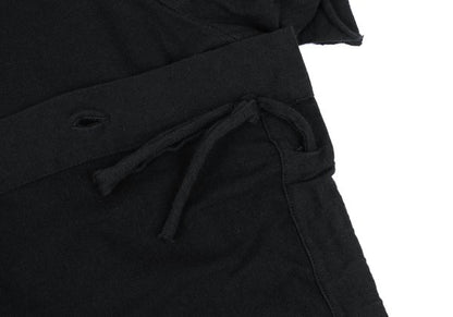 Yohji Yamamoto NOIR Cotton Drawstring Blouse Black Size 2
