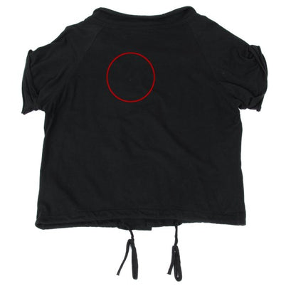 Yohji Yamamoto NOIR Cotton Drawstring Blouse Black Size 2