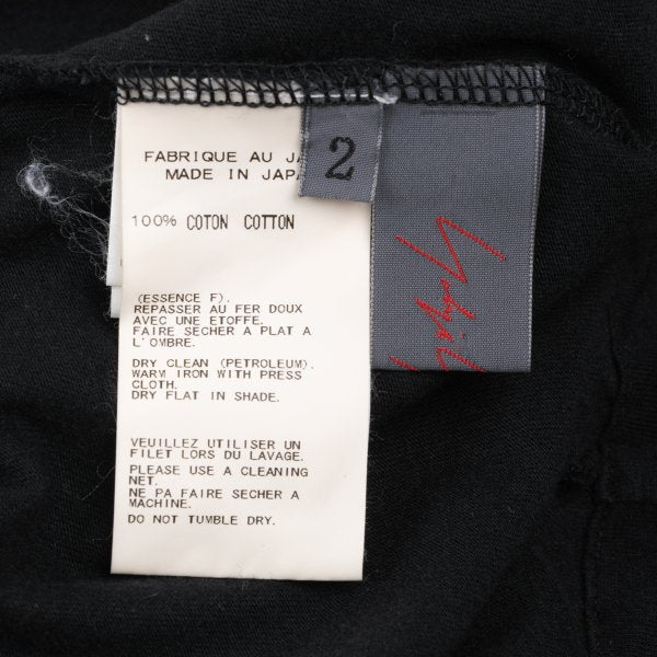 Yohji Yamamoto NOIR Cotton Drawstring Blouse Black Size 2