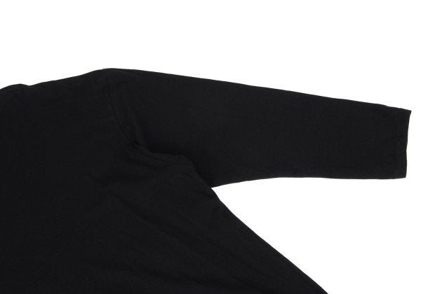 Yohji Yamamoto NOIR Cotton Hem Button L/S Tee Black Size 2