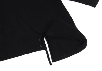 Yohji Yamamoto NOIR Cotton Hem Button L/S Tee Black Size 2