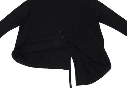 Yohji Yamamoto NOIR Cotton Hem Button L/S Tee Black Size 2