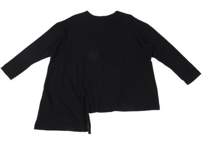 Yohji Yamamoto NOIR Cotton Hem Button L/S Tee Black Size 2