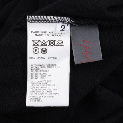 Yohji Yamamoto NOIR Cotton Hem Button L/S Tee Black Size 2