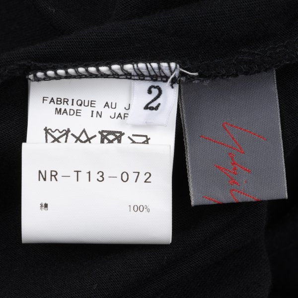 Yohji Yamamoto NOIR Cotton Hem Button L/S Tee Black Size 2