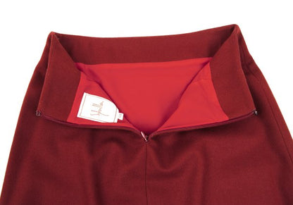 Sybilla Wool Blend A-Line Maxi Skirt Red Size 63-90