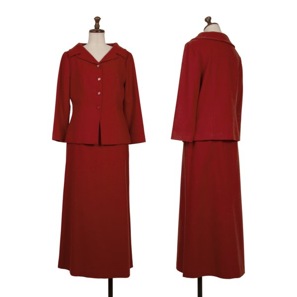 Sybilla Wool Blend A-Line Maxi Skirt Red Size 63-90