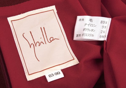 Sybilla Wool Blend A-Line Maxi Skirt Red Size 63-90