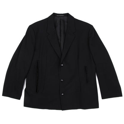 Yohji Yamamoto FEMME 95AW Gabardine Net Jacket Black Size S