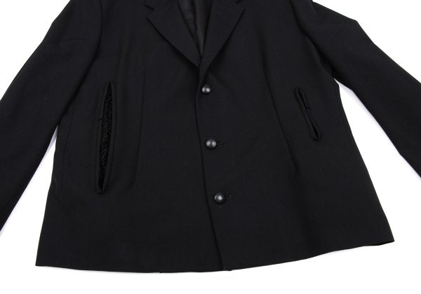 Yohji Yamamoto FEMME 95AW Gabardine Net Jacket Black Size S