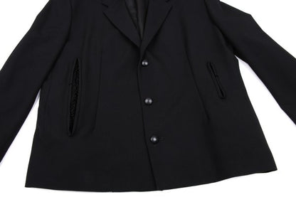 Yohji Yamamoto FEMME 95AW Gabardine Net Jacket Black Size S