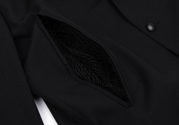 Yohji Yamamoto FEMME 95AW Gabardine Net Jacket Black Size S